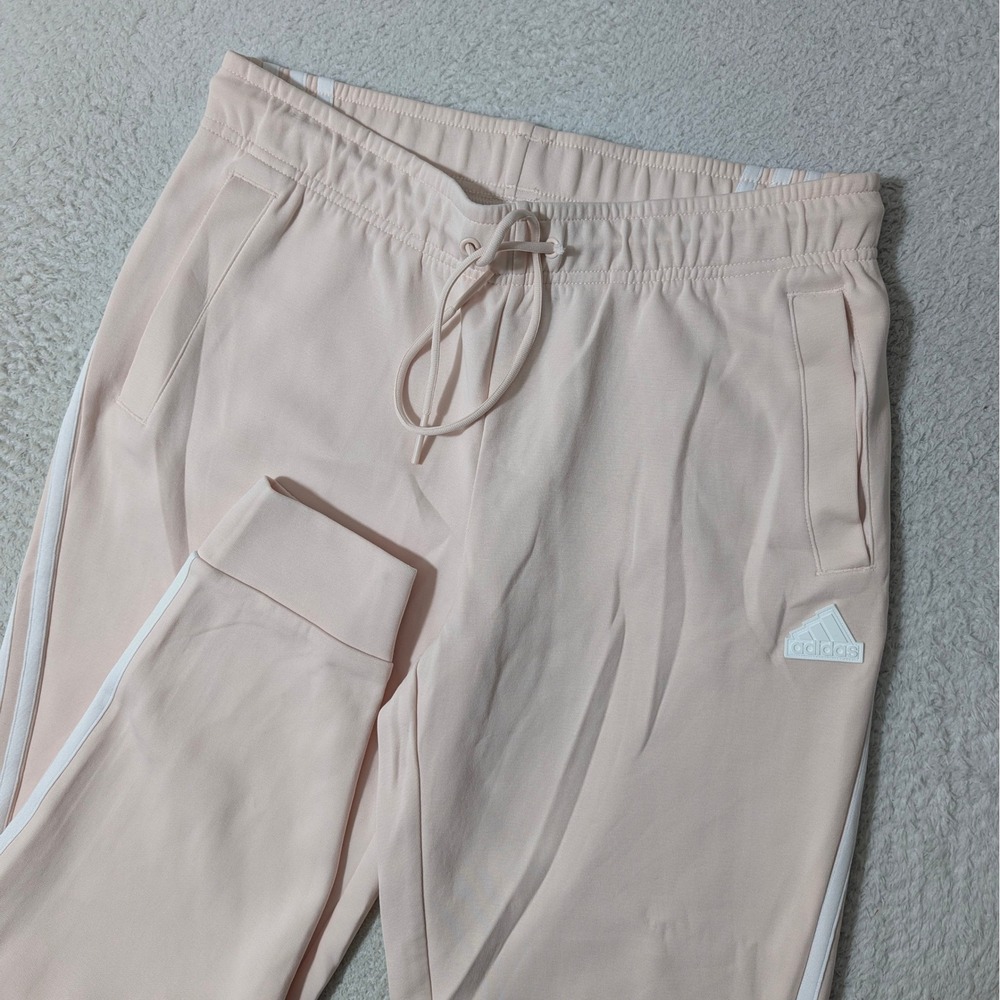 NEW! Adidas Joggers Women Med Pink 3-Stripe Athletic Sweatpants 15/28 IB8533